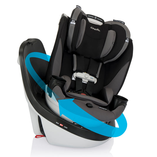 Gold Revolve360 Slim 2-in-1 Rotational Convertible Car Seat (Obsidian Black)