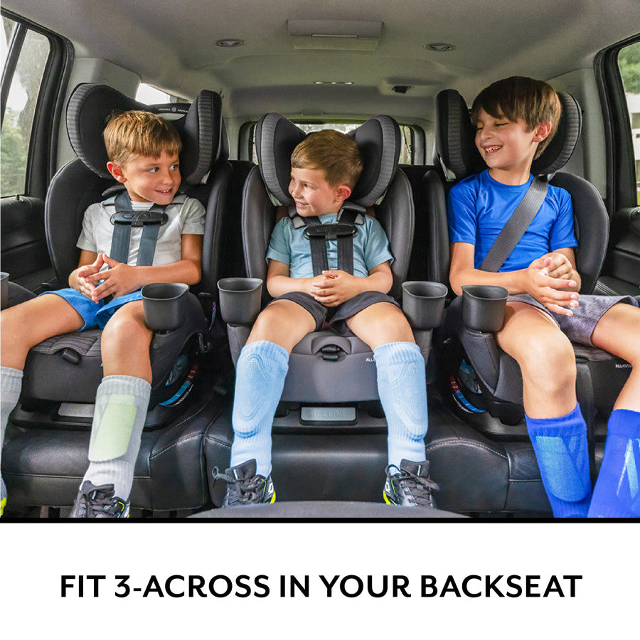 Keep all your children safe and happy with car seats designed to fit three across.