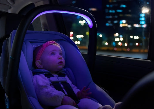 Make night trips fun with a light-up handle, providing visibility and a happy baby.