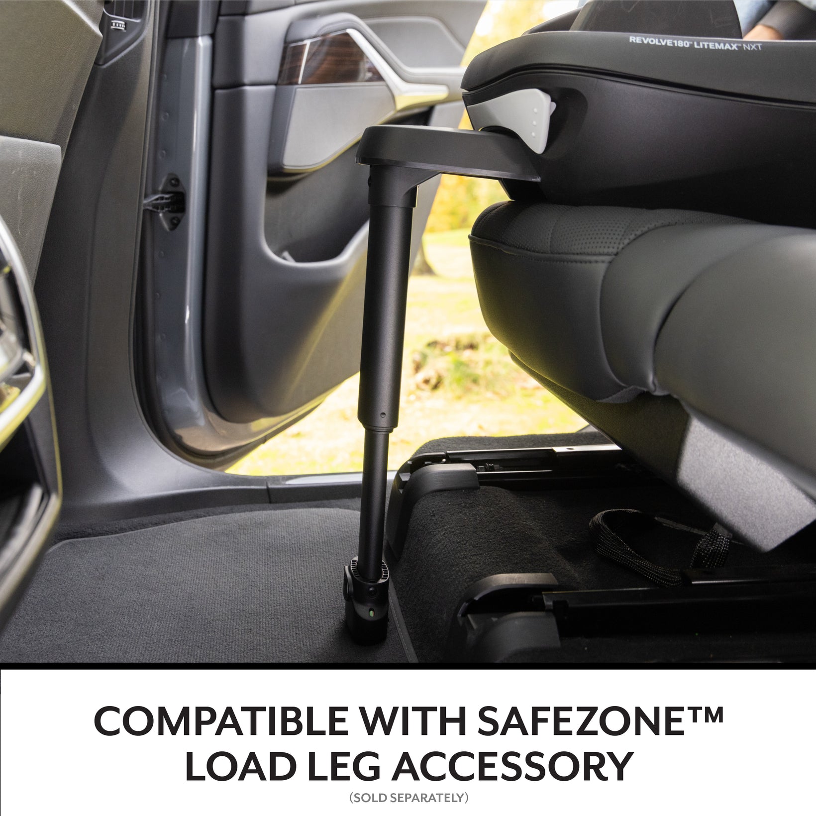 Look at how this stabilizing leg provides extra security and safety for your child's car seat.