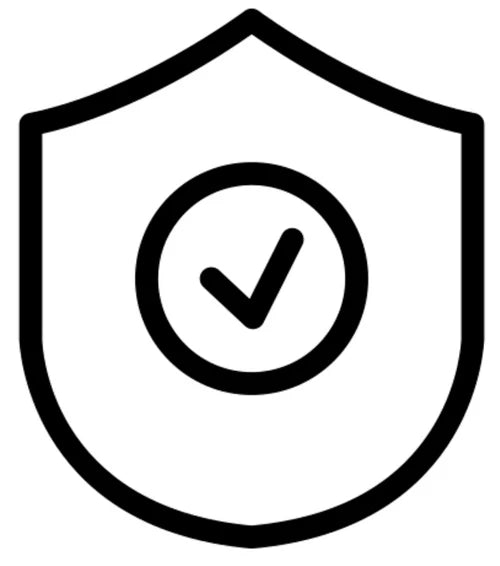 Trust in the security and quality of our products, represented by this trusted shield icon.