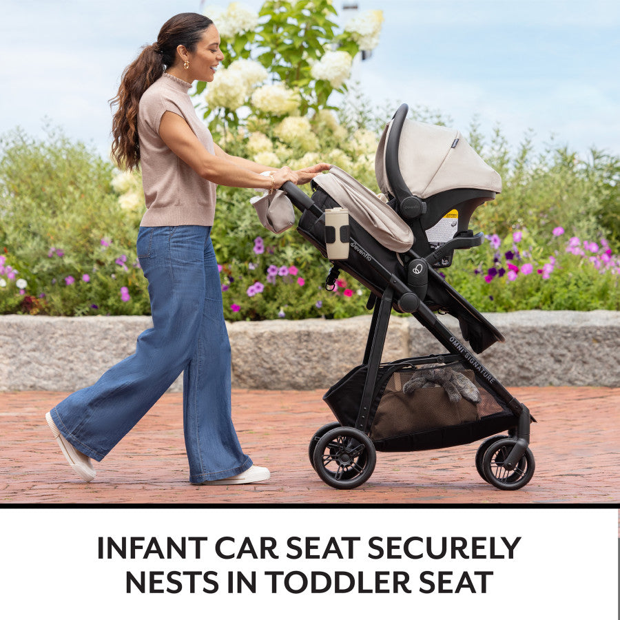Walk with confidence, knowing your baby is safe and stylish in this versatile travel system.