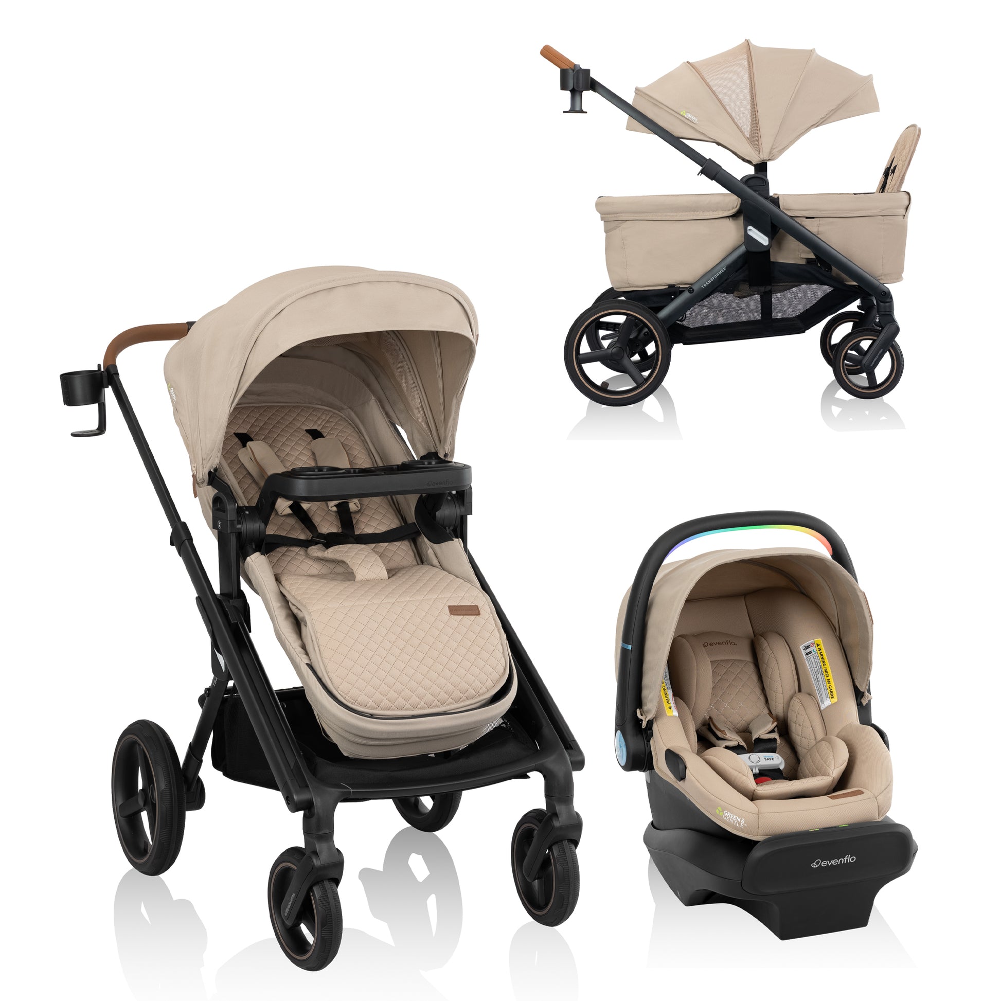 evenflo stroller canada Evenflo® Transformer™ Stroller to Wagon Travel System Featuring LiteMax™  NXT Infant Car Seat with SensorySoothe™ technology