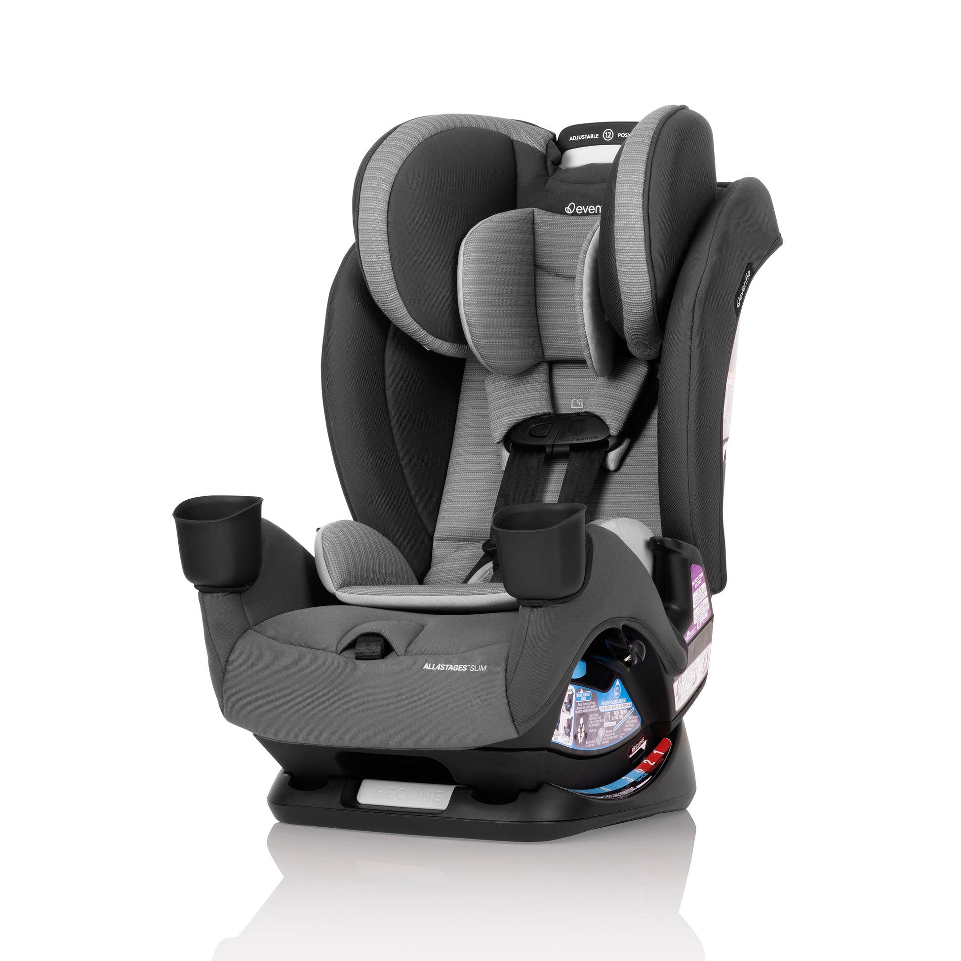 All4Stages Slim 4-in-1 Convertible Car Seat (Baldwin Gray)