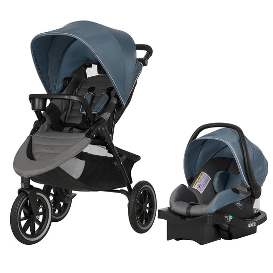Folio3 Stroll & Jog Travel System with LiteMax 35 Infant Car Seat (Skyline Blue)