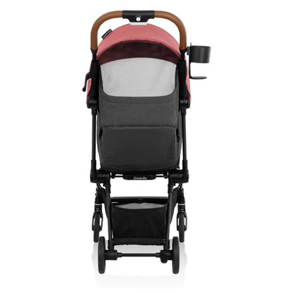 Keep your little one happy and hydrated with a cup holder and ventilated canopy.