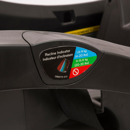 For ultimate safety, your car seat features a clear recline indicator for correct installation.