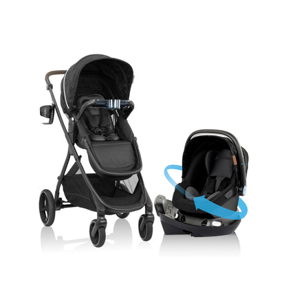 Evenflo Shyft Intuiti+ Travel System featuring Revolve180 LiteMax NXT with SensorySoothe (Dubhan Black)