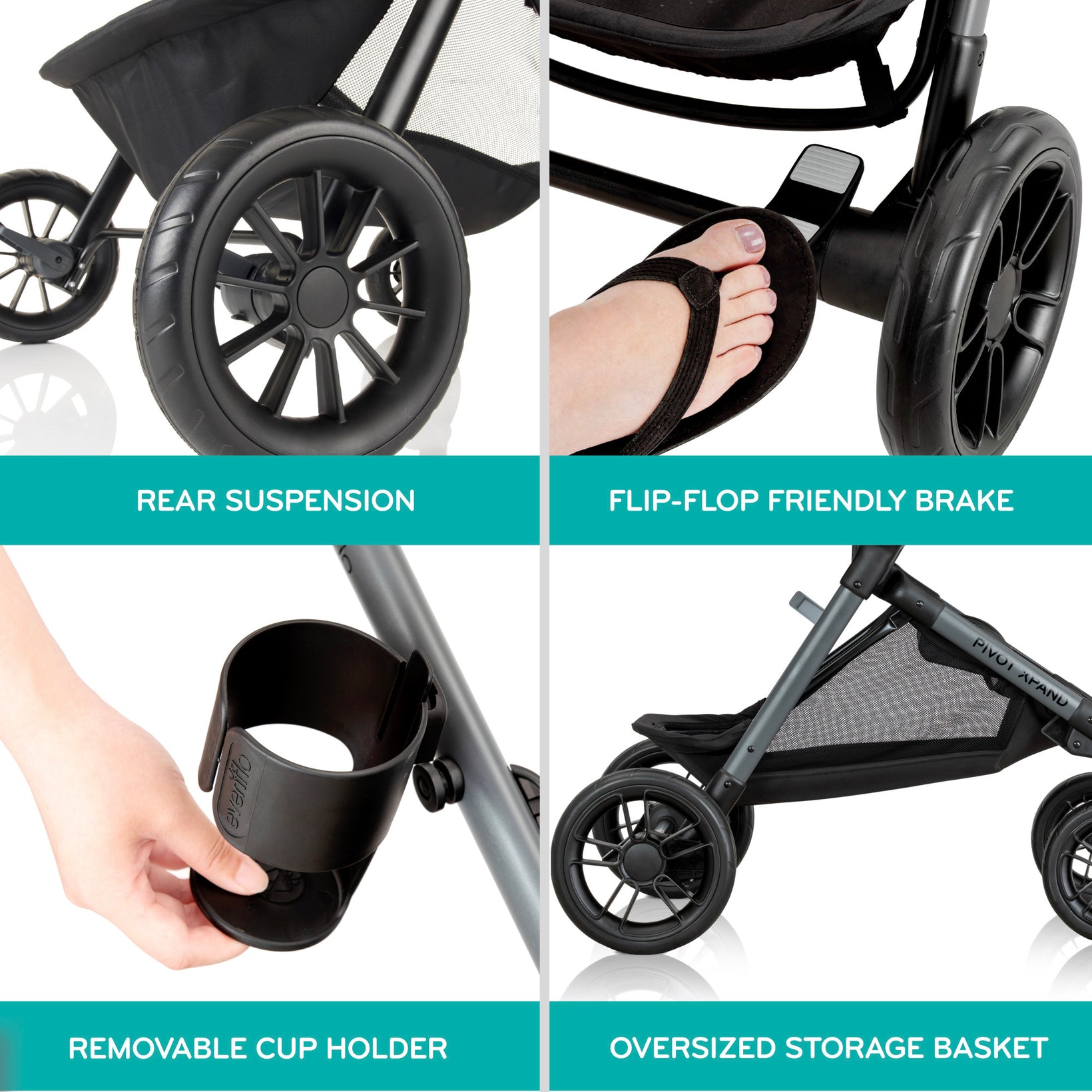 Experience the ultimate convenience with a smooth ride, easy-to-use brake, and ample storage for all your essentials.