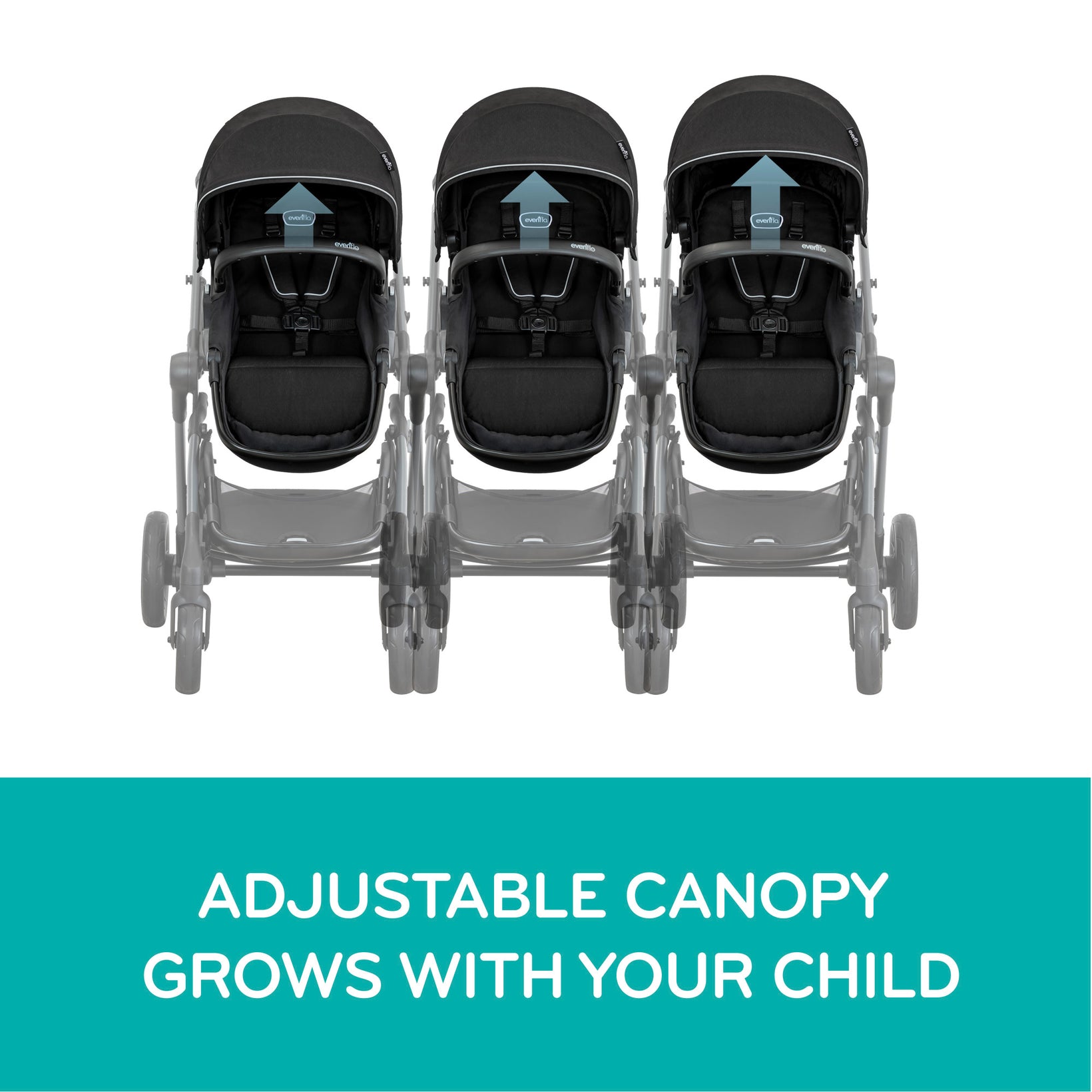 Easily adjust the seat height for a perfect and comfortable fit that grows with your child.