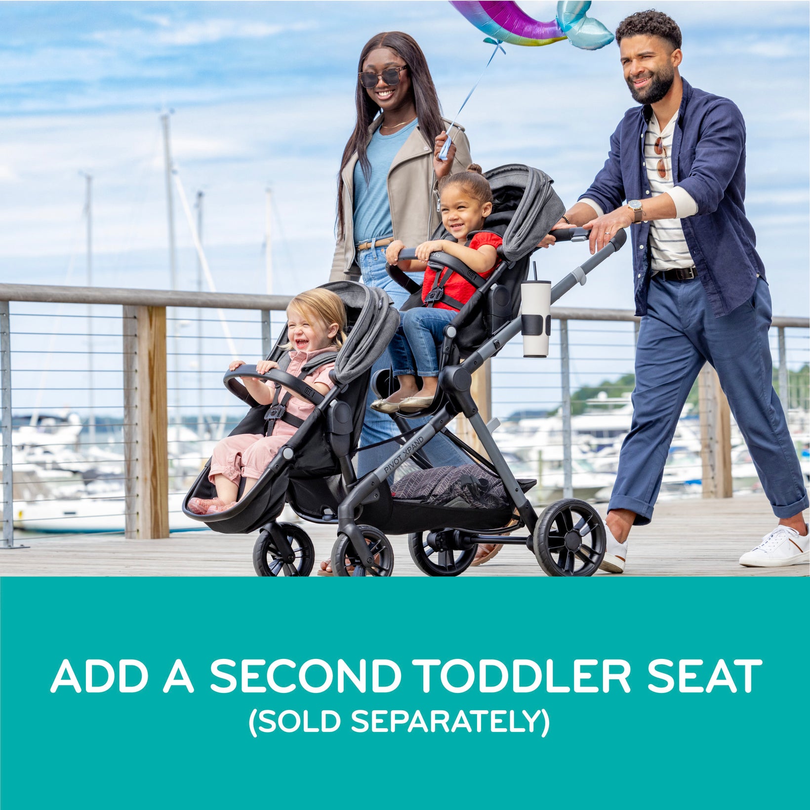 Effortlessly add a second seat, allowing your growing family to enjoy every adventure together with ease.