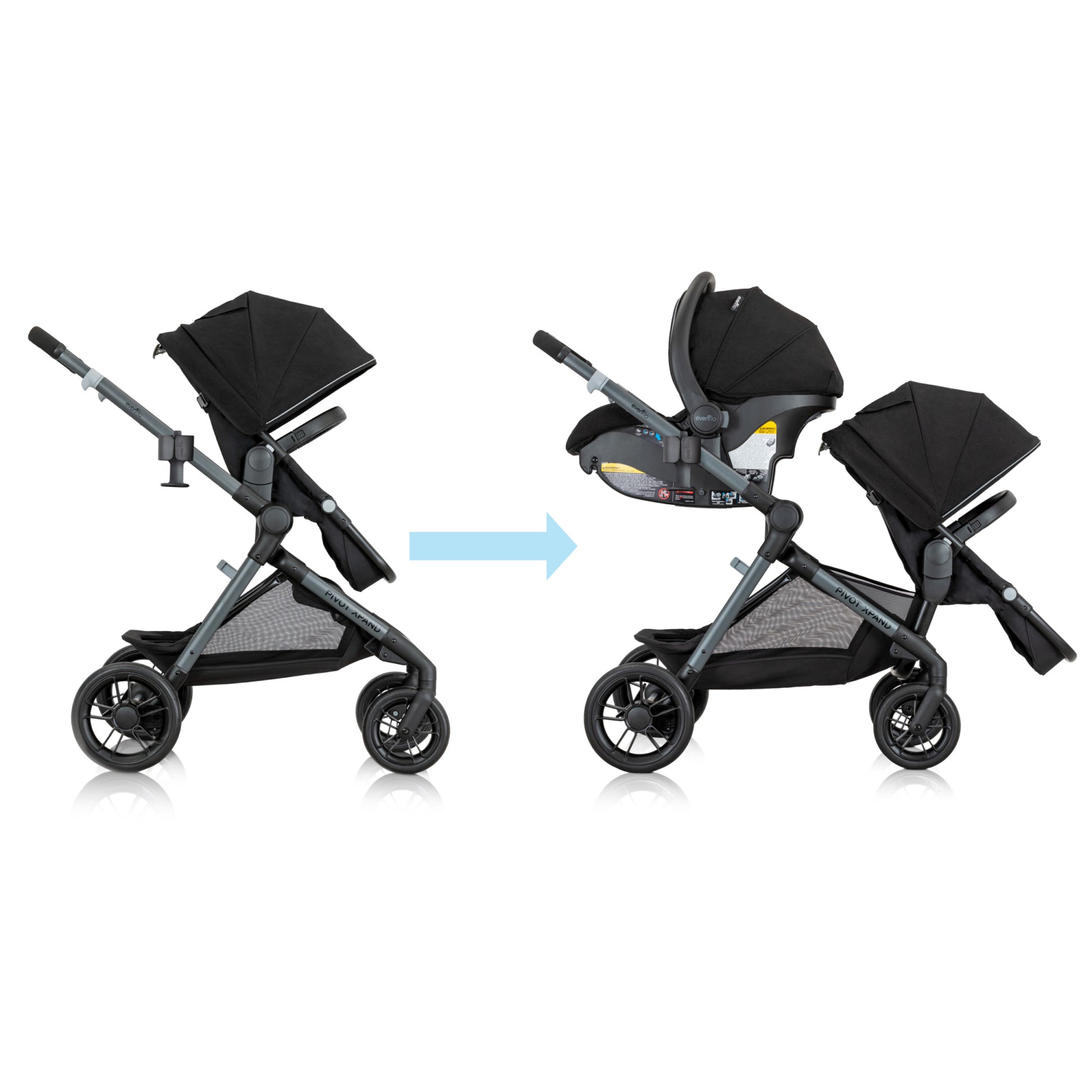 Easily transform your single stroller into a double, perfect for growing your family.