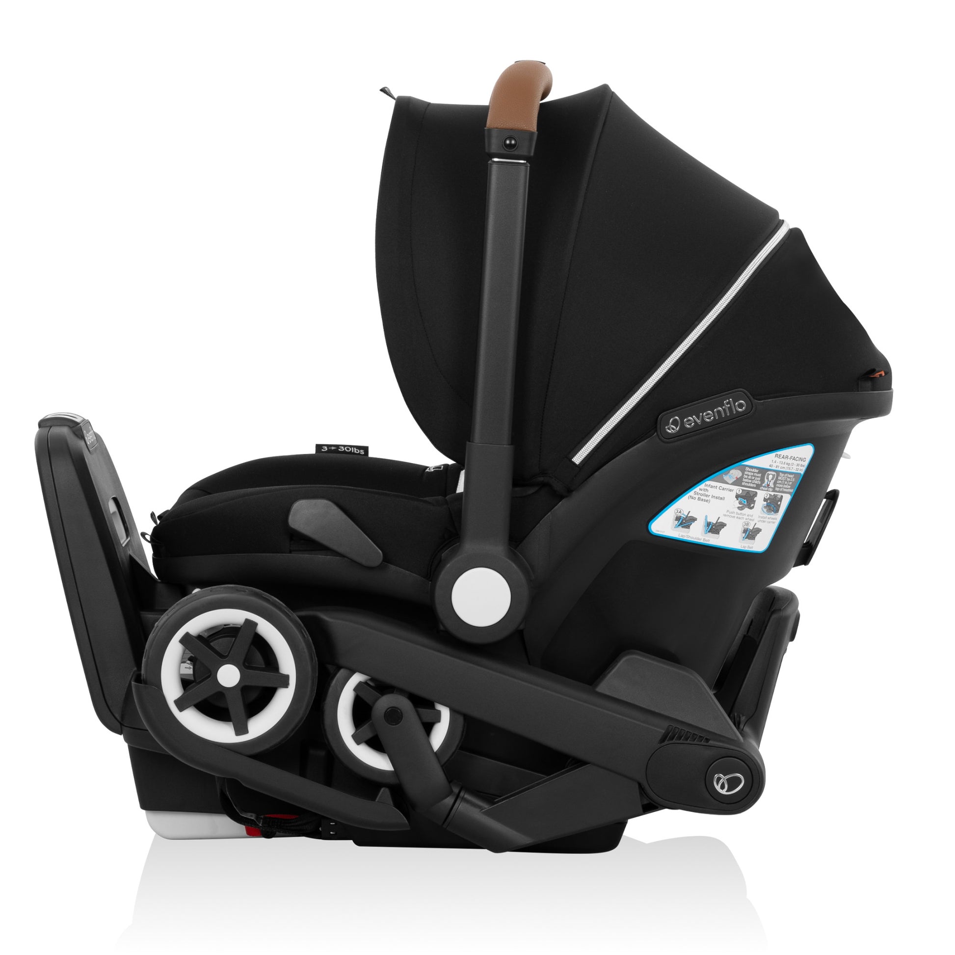 The secure car seat and base combo gives your baby a safe and comfortable ride every time.