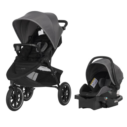 Folio3 Stroll & Jog Travel System With LiteMax 30 Infant Car Seat (Avenue Gray)