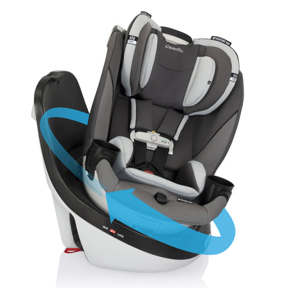 Gold Revolve360 Slim 2-in-1 Rotational Car Seat with SensorSafe (Pearl Gray)